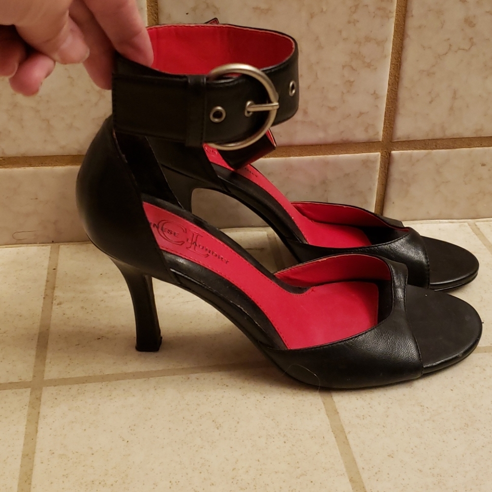 Black heels with Ankle strap